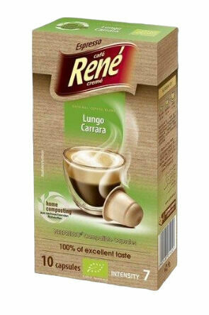 René Lungo Carrara BIO kompostovatelné kapsle pro Nespresso 10ks porovnat ceny