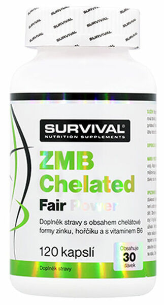 Survival Nutrition ZMB Chelated Fair Power 120 kapslí porovnat ceny