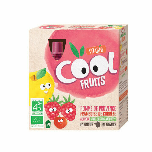 Vitabio Ovocné BIO kapsičky Cool Fruits jablko, malina, banán a acerola 4x90g porovnat ceny
