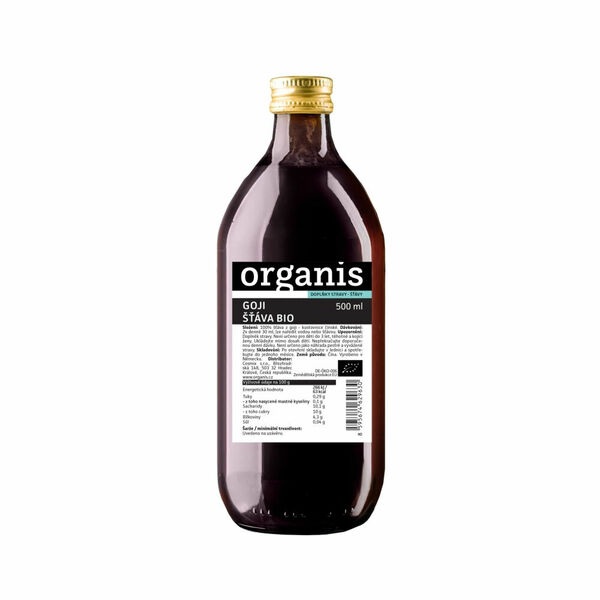 ORGANIS Goji Kustovnice čínská šťáva Premium 500 ml BIO porovnat ceny