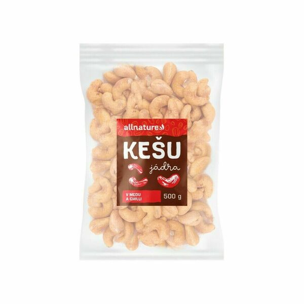 Allnature Kešu v medu a chilli 500g porovnat ceny