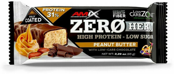 Amix Zero Hero 31% Protein Bar, Peanut-Butter-Cake, 65g porovnat ceny