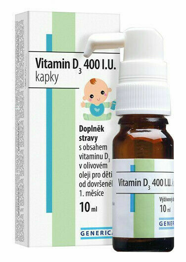 Generica Vitamin D3 400 I.U. kapky 10ml porovnat ceny
