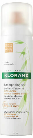 KLORANE Suchý šampon s ovesným mlékem pro hnědé vlasy 150ml porovnat ceny