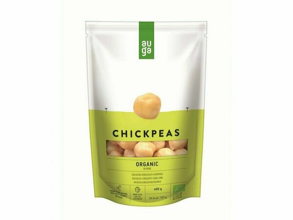 Auga Organic Chickpeas in brine, bio cizrna ve slaném nálevu, 400g porovnat ceny