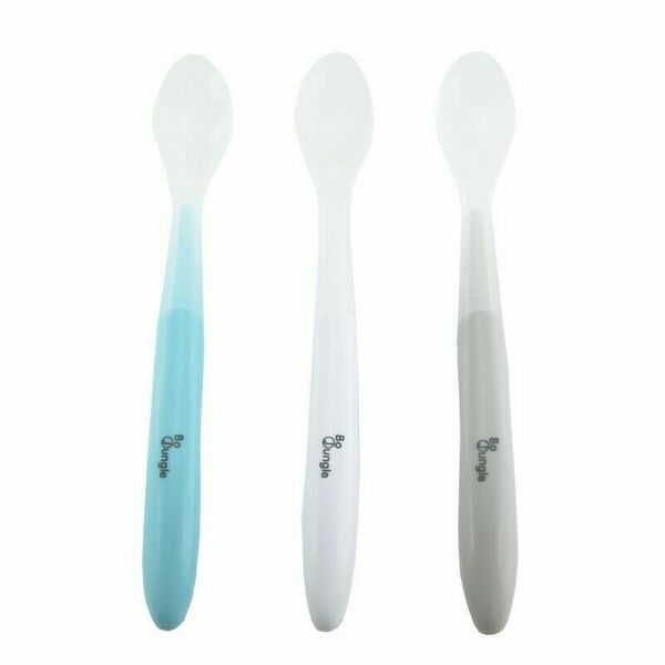 Bo Jungle měkké jídelní lžičky White/Blue/Grey 3ks porovnat ceny