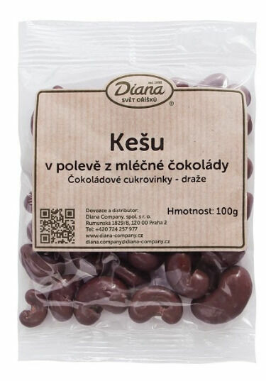 Diana Company Kešu v polevě z mléčné čokolády 100g porovnat ceny