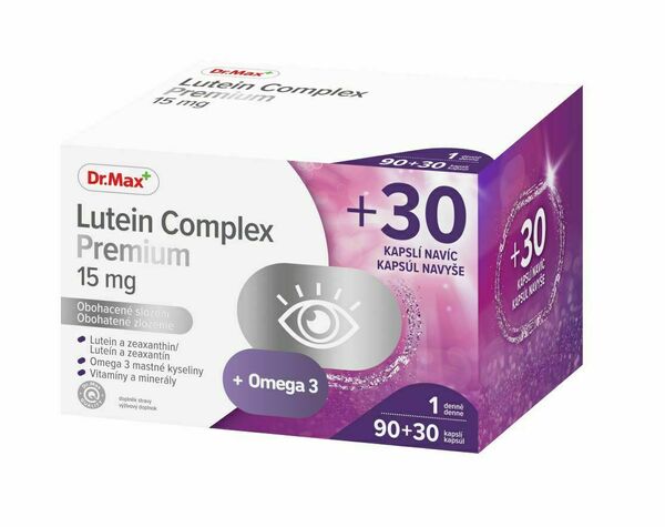 Dr.Max Lutein Complex Premium dárkové balení 90+30 kapslí porovnání ceny