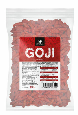 Allnature Goji sušené plody 100g porovnat ceny