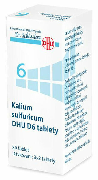 Dr.Schüssler  No.6 Kalium sulfuricum DHU 80 tablet D5-D30 porovnat ceny
