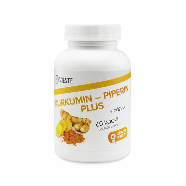 VIESTE Kurkumin - piperin plus 60 kapslí porovnat ceny