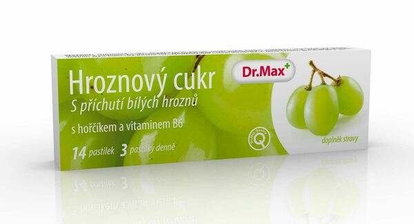 Dr.Max Hroznový cukr s hořčíkem a vitaminem B6 14 pastilek porovnat ceny