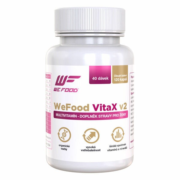 WEFOOD Multivitamín VitaX v2 pro Ženy 120 kapslí porovnat ceny