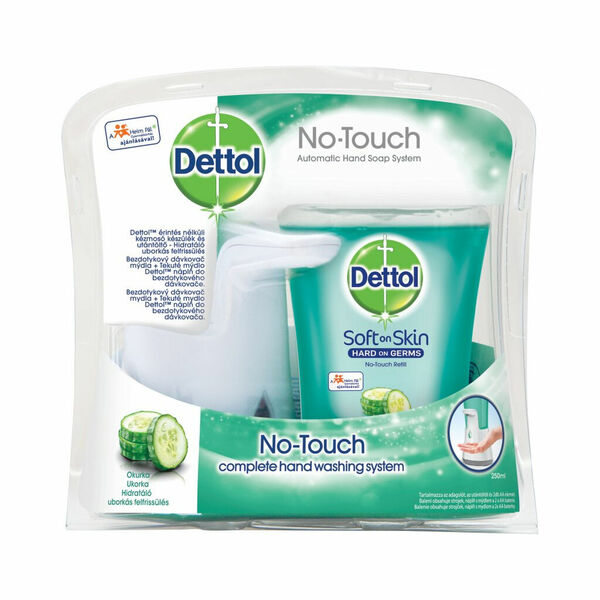 Dettol Bezdotykový dávkovač mýdla + náplň s mýdlem Svěží okurka 250ml porovnat ceny