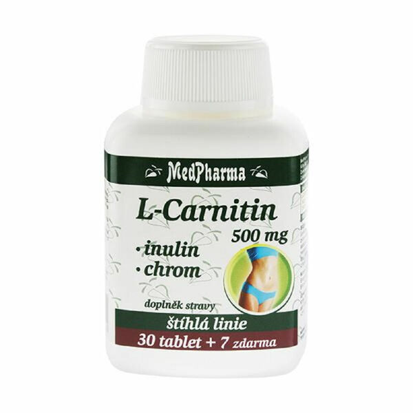MEDPHARMA L-Carnitin 500 mg + inulin + chrom 37 tablet porovnat ceny