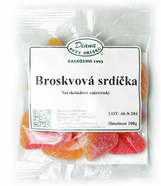 Diana Company Broskvová srdíčka 100g porovnat ceny