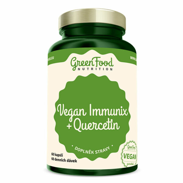 GREENFOOD NUTRITION Vegan immunix + Quercetin 60 kapslí porovnat ceny