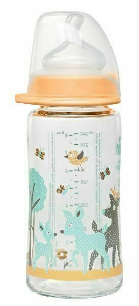 NIP Láhev sklo široká silikon-M holka 240ml porovnat ceny