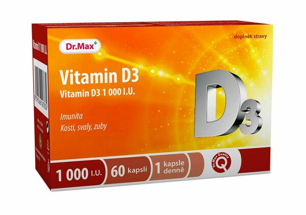 Dr.Max Vitamin D3 1000 I.U. 60 kapslí porovnání ceny