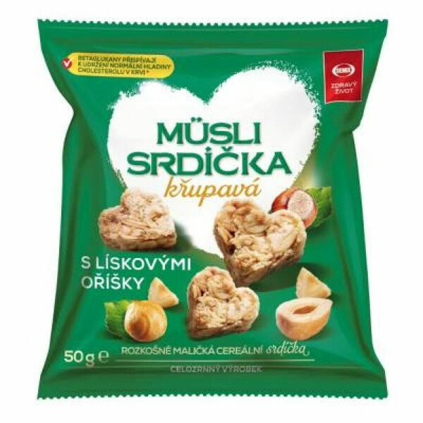 SEMIX Müsli srdíčka s lískovými oříšky 50 g porovnat ceny
