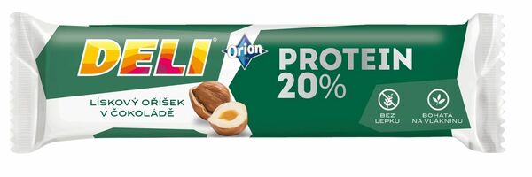 Nestlé Deli Protein 20% lískový oříšek v čokoládě 46g porovnat ceny