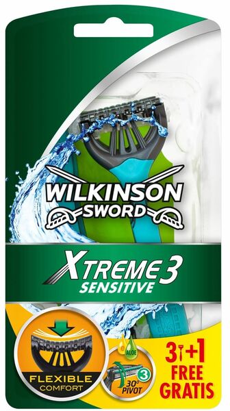 Wilkinson Sword Xtreme3 Sensitive - Jednorázový holicí strojek 3+1ks porovnat ceny