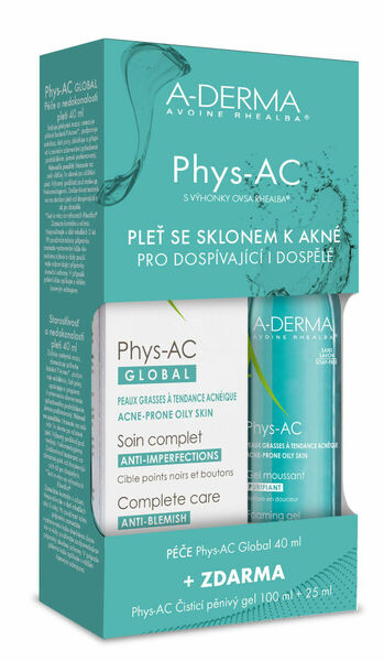 A-Derma Phys-AC Global 40 ml + Čisticí gel 100 ml + vzorek gel 25 ml porovnat ceny
