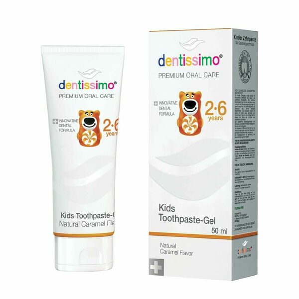 Dentissimo® švýcarská zubní pasta Kids 2-6 let pro děti 50ml porovnat ceny