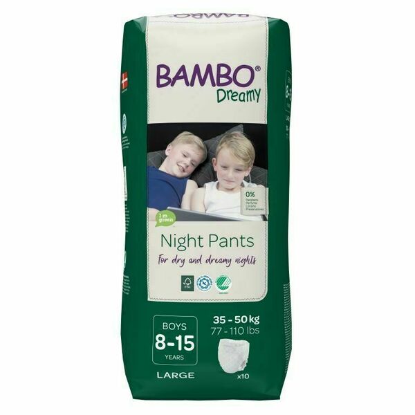 Bambo Dreamy Night Pants Boys 8-15 let 35-50 kg noční plenkové kalhotky 10 ks porovnat ceny