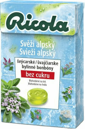 Ricola Svěží alpský vzduch bez cukru 40g porovnat ceny