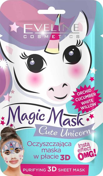 Eveline Cosmetics  Eveline Magic mask – Čisticí textilní maska jednorožec porovnat ceny