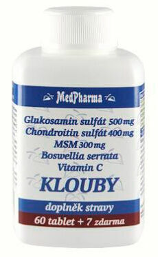 MedPharma Glukosamin+chondroitin+MSM 67 tablet porovnat ceny