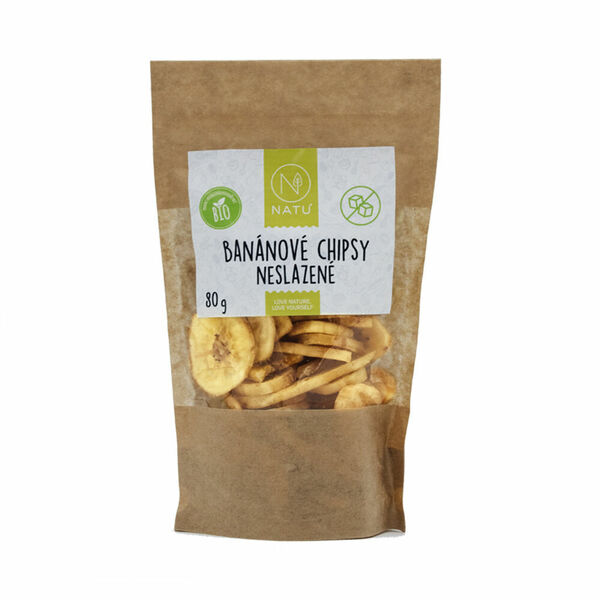 NATU Banánové chipsy neslazené 80 g BIO porovnat ceny