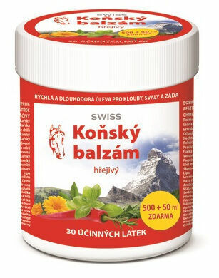 SWISS Koňský balzám hřejivý 500+50ml porovnat ceny