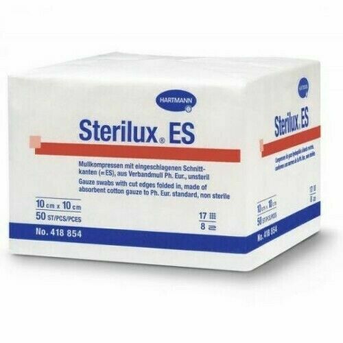 GÁZA SKLÁDANÁ KOMPRESY NESTERILNÍ STERILUX ES 10X10CM,8 VRSTEV,100KS - II. jakost porovnat ceny