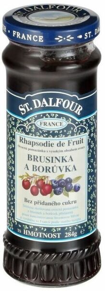 St.Dalfour Džem ovocný brusinka a borůvka 284g porovnat ceny