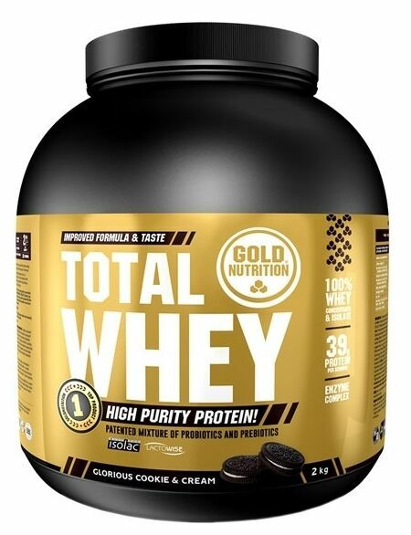 GoldNutrition Total Whey cookies&cream 2000g porovnat ceny