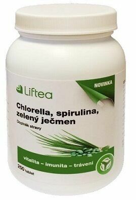 Liftea Chlorella/Spirulina/Zelený ječmen 250 tablet porovnat ceny