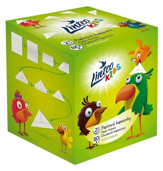Papírové kapesníky LINTEO KIDS 80 ks BOX porovnat ceny