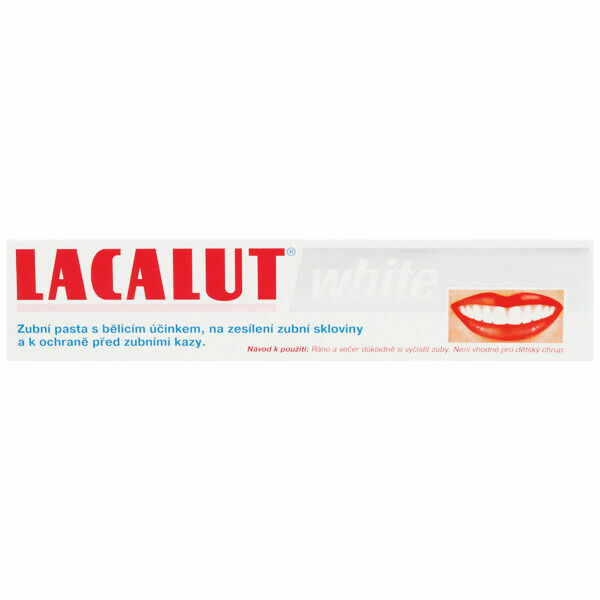 Lacalut White zubní pasta 75ml bělící bez peroxidu porovnat ceny