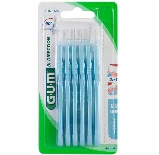 GUM mezizubní kartáček BI-DIRECTION modrý 0.9mm 6ks B2314M6 porovnat ceny