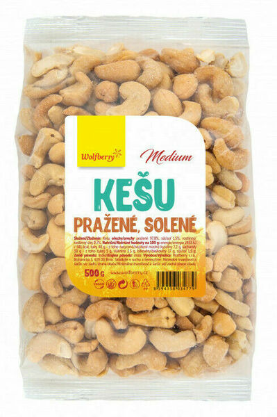 Wolfberry Kešu pražené solené Medium 500g porovnat ceny