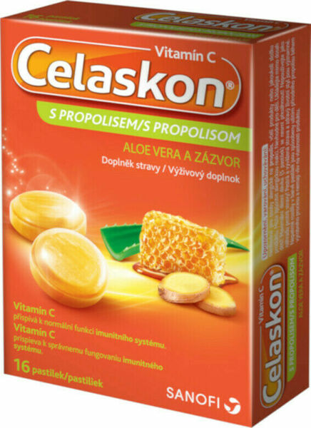 Celaskon® s propolisem, aloe vera a zázvorem 16 pastilek porovnat ceny