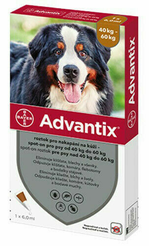 Advantix pro psy 40-60kg spot-on 6ml porovnat ceny