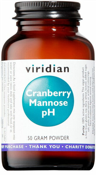 Viridian Cranberry Mannose pH 50g porovnat ceny