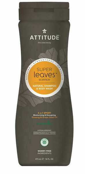 ATTITUDE Přírodní pánský šampón & tělové mýdlo (2v1) Super leaves s detoxikačním účinkem - normální vlasy 473ml porovnat ceny