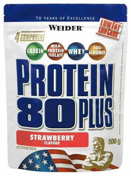 Weider Protein 80 Plus 500g Jahoda porovnat ceny