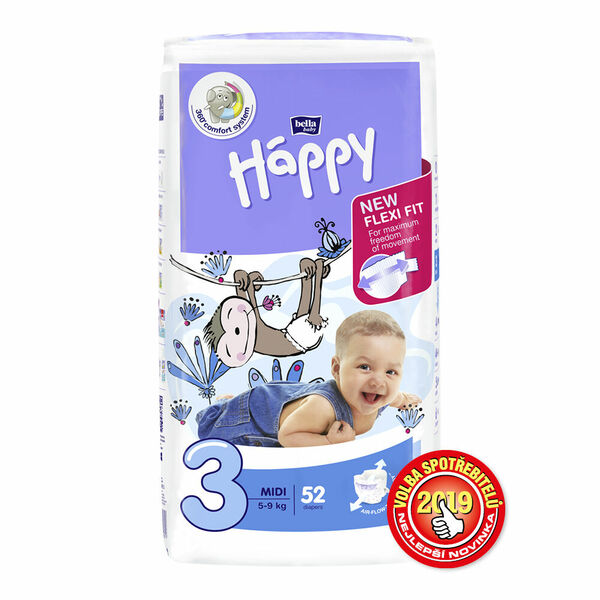 Bella Happy  Bella Baby Happy Midi 5-9kg 52ks porovnat ceny