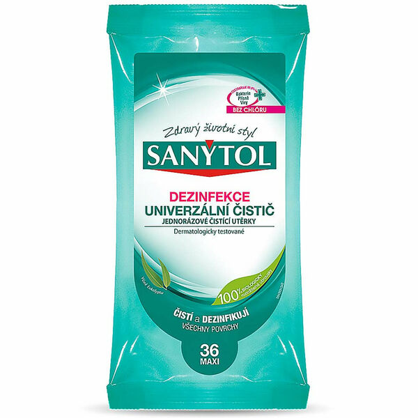 SANYTOL Dezinfekční univerzální čistící utěrky s vůní Eukalyptu 36 ks porovnat ceny