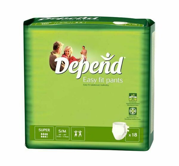 Depend Easy Fit Super S/M absorpční natahovací kalhotky 18 ks porovnat ceny